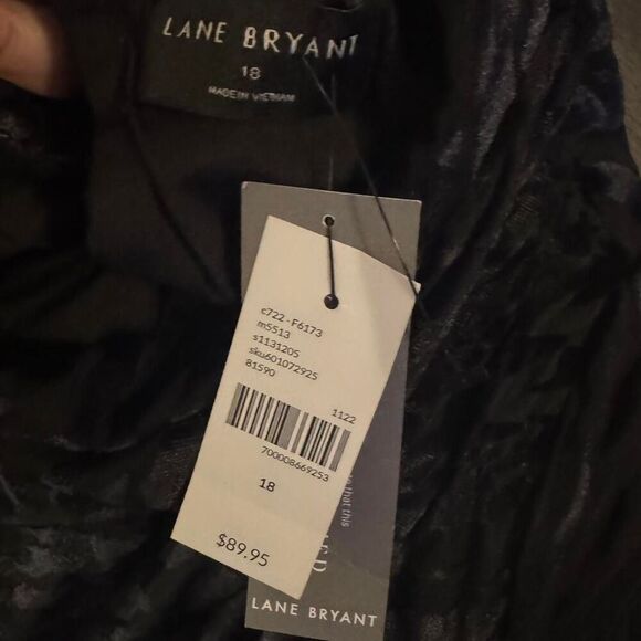 Lane Bryant Women’s Black Zebra Burnout Bodycon Mock Neck Dress Size 18 - Picture 5 of 10